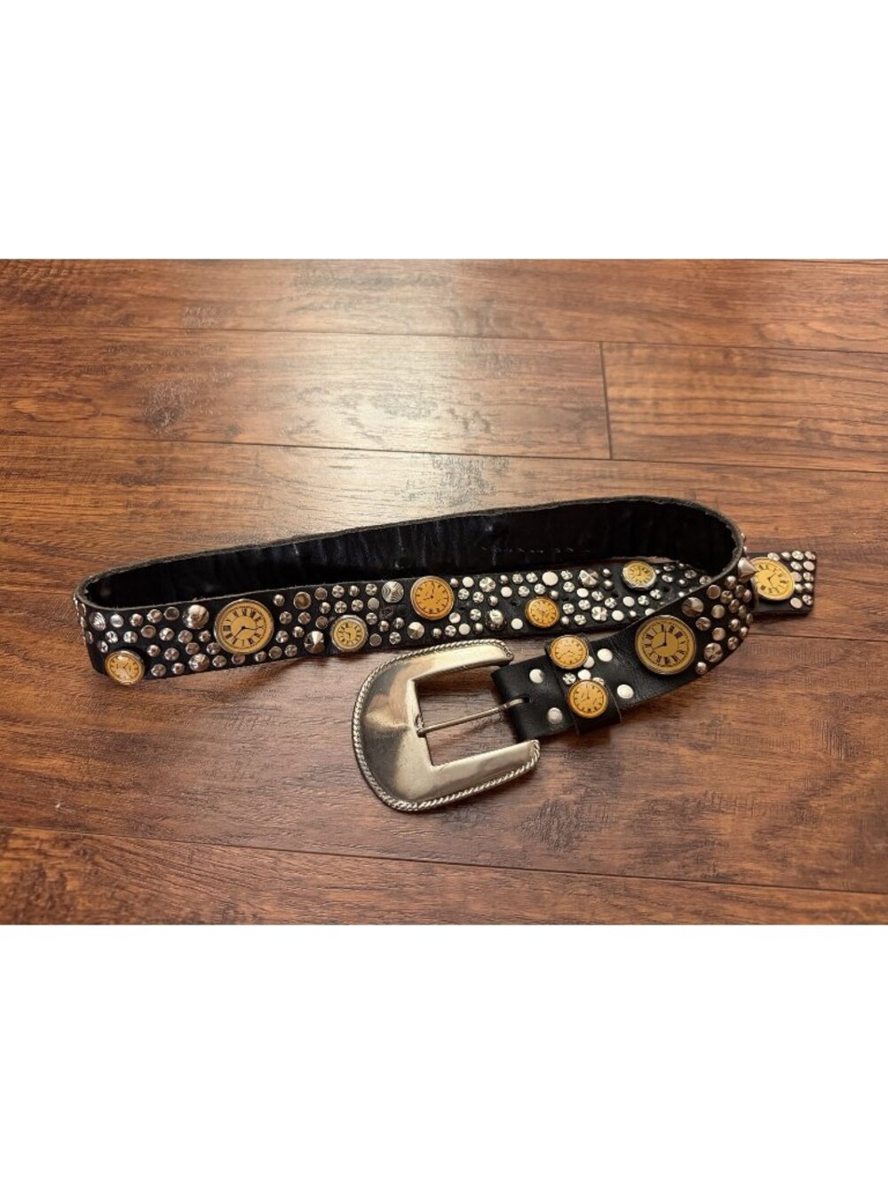 Rare Michael Morrison M.X. Clock black Vintage Belt